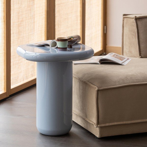 Blizgus šoninis stalas 50x50 cm Zava – WOOOD-image-1