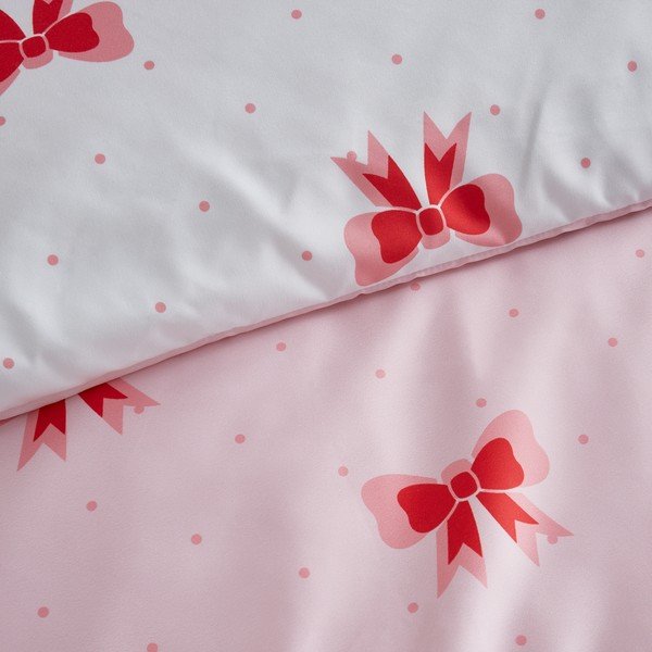 Rožinės spalvos viengulė patalynė 135x200 cm Dotty Bows – Sassy B-image-4