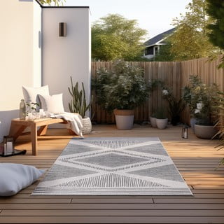 Lauko kilimas pilkos spalvos/kreminės spalvos 80x150 cm Gemini – Elle Decoration
