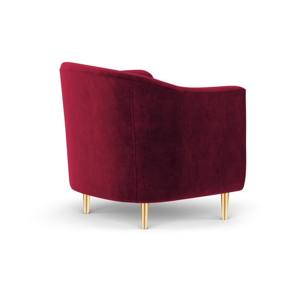 Raudonas aksominis krėslas Kooko Home Corde-image-3