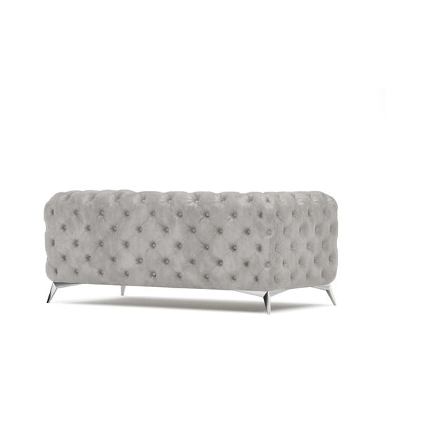 Šviesiai pilkos spalvos iš velveto sofa 185 cm Chelsea – Ropez-image-2