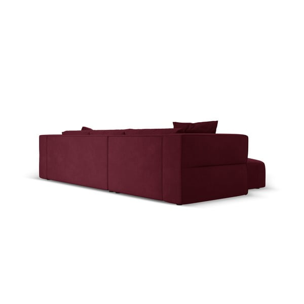 Kampinė sofa bordo spalvos (su kairiuoju kampu) Esther – Milo Casa-image-4