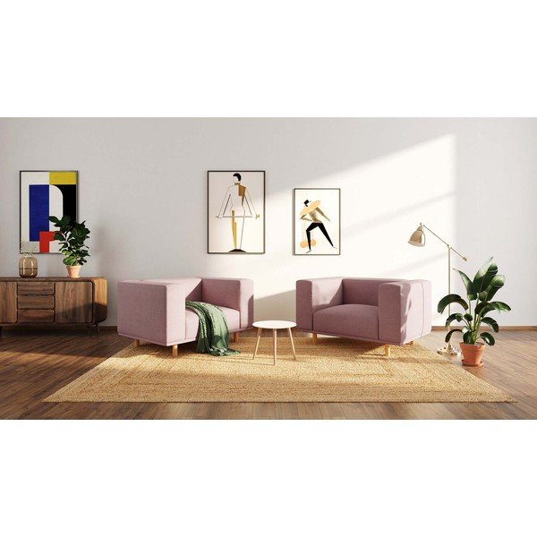 Krėslas rožinės spalvos iš boucle Kukumo – Ame Yens-image-4