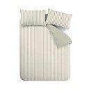 Žalios spalvos/kreminės spalvos iš medvilnės dvigulė patalynė 200x200 cm Hampton Stripe – Bianca