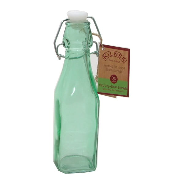 Kilnerio butelis su spaustuku, 250 ml, žalias