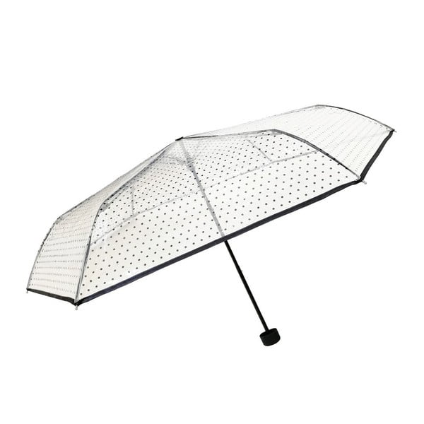 Skaidrus sulankstomas skėtis Ambiance Black Polka Dots, ⌀ 97 cm