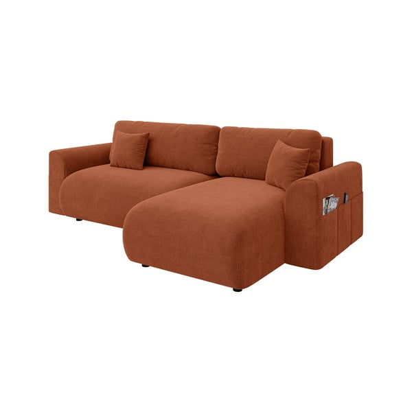 Sulankstoma kampinė sofa raudonos plytų spalvos (kintama) Lorine – Ropez-image-3