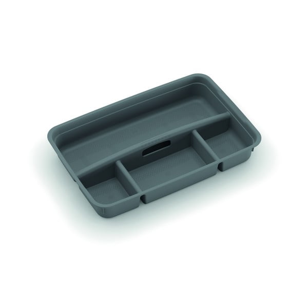 Iš plastiko daiktadėžės pertvara pilkos spalvos 54,5x36x8,5 cm K Latch Box – KIS