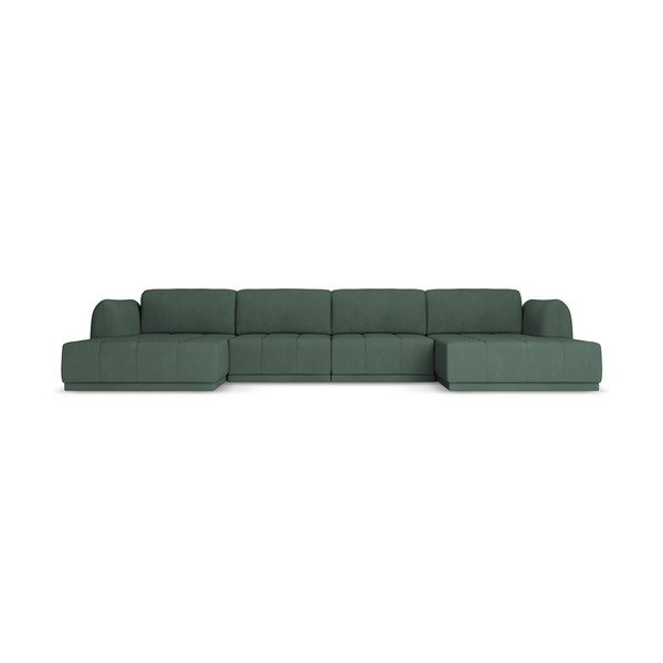 Žalios spalvos kampinė sofa Hoku – Makamii