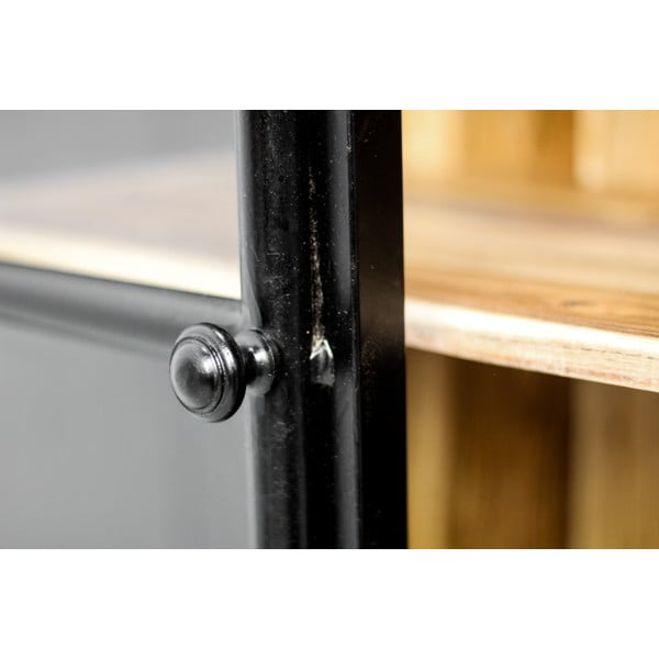 Juoda akacijos medienos masyvo vitrina 170x90 cm Kingston - HSM collection-image-1