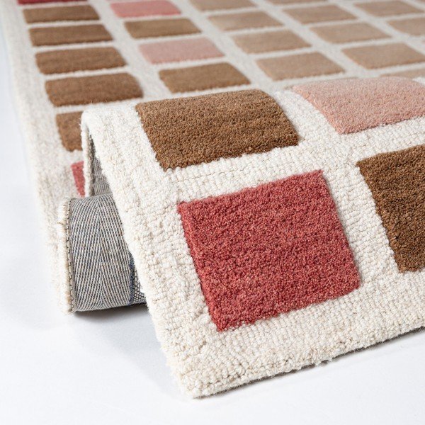 Rankų darbo rožinės spalvos iš vilnos kilimas 140x200 cm Renga Wool – Flair Rugs-image-2