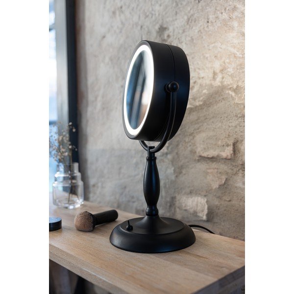 Stalinis šviestuvas matinės juodos spalvos (aukštis 36 cm) su stiklo gaubtu Face – Markslöjd-image-2