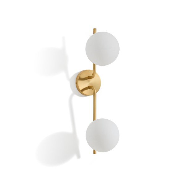 Baltos spalvos/auksinės spalvos sieninė lempa Brisia – Kave Home