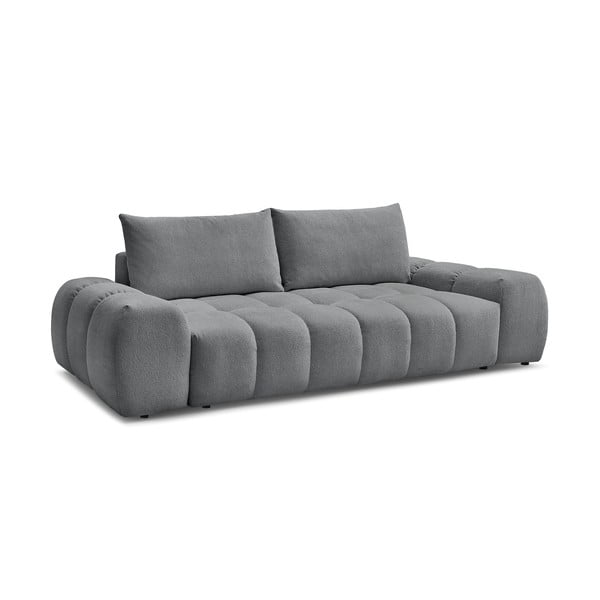Tamsiai pilkos spalvos iš šenilinio audinio sulankstoma/su sandėliavimo vieta sofa 278 cm Everest – Bobochic Paris-image-3