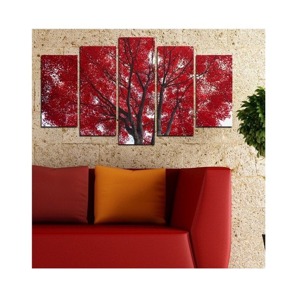 Kelių dalių 3D menas Raudona aistra, 102 x 60 cm-image-1