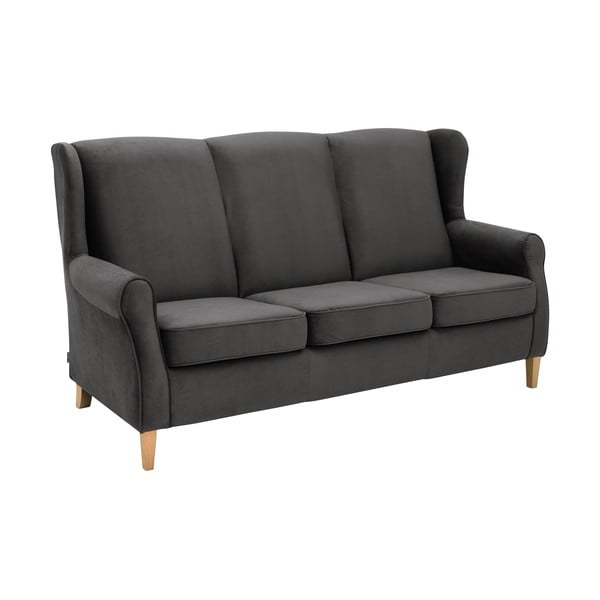 Antracito spalvos aksominė sofa Max Winzer Lorris, 193 cm-image-2