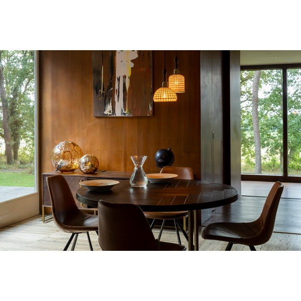 Apvalios formos valgomojo stalas su akacijos dekoru ø 120 cm Class – Dutchbone-image-4