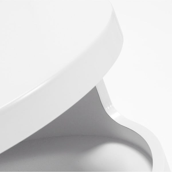 Baltas žurnalinis staliukas su lentyna Kave Home Bruk-image-4