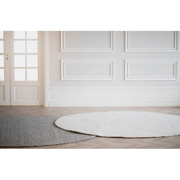 Šviesiai pilkos spalvos vilnonis apvalus kilimas ø 250 cm Auckland - Rowico-image-1