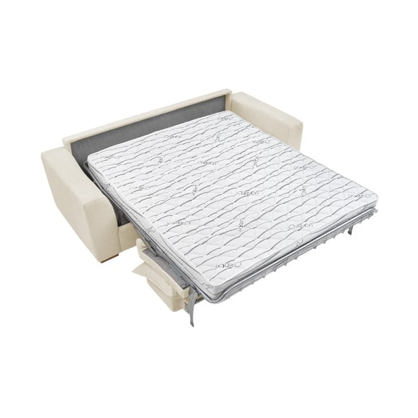 Iš kordinio velveto sulankstoma sofa kreminės spalvos 225 cm Augustin – Bobochic Paris-image-4