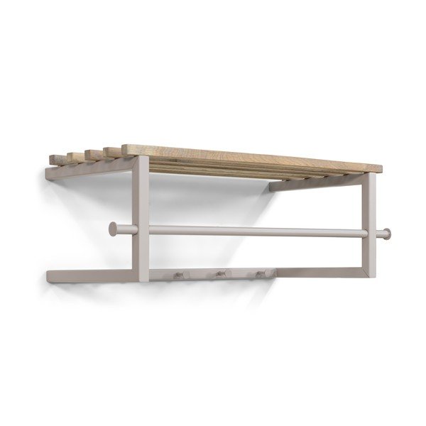 Natūralios spalvos/taupe spalvos iš metalo sieninė lentyna su lentyna 76 cm Marco – Spinder Design-image-2