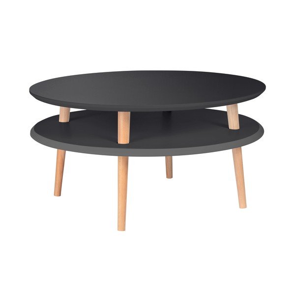 Grafito pilkos spalvos žurnalinis staliukas "Ragaba UFO Low