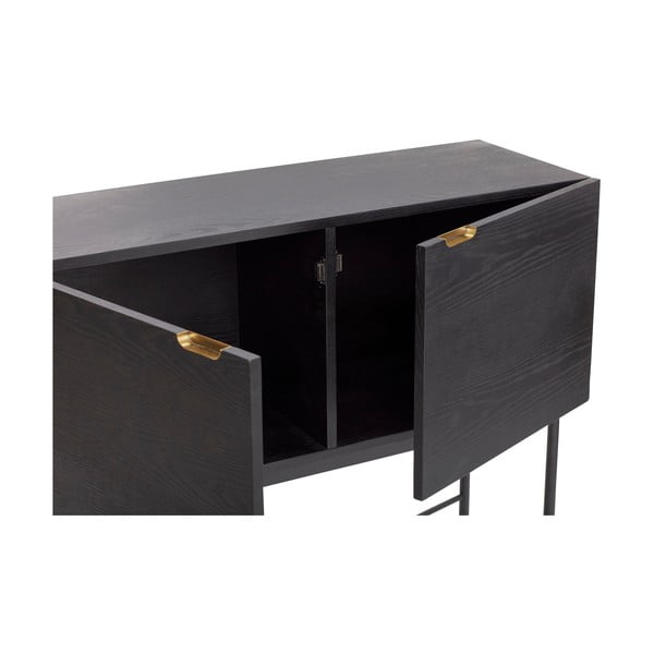 Juodos spalvos uosio medienos komoda Hübsch Norm-image-4
