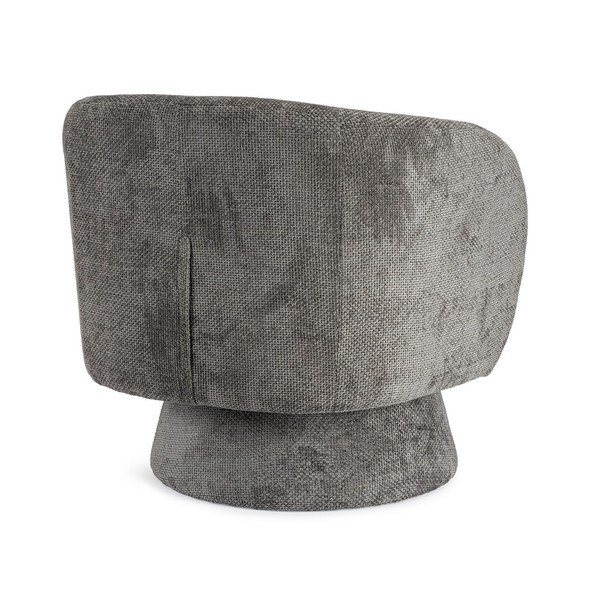Tamsiai pilkos spalvos pasukamas krėslas iš šenilinio audinio Julienne – Bizzotto-image-4