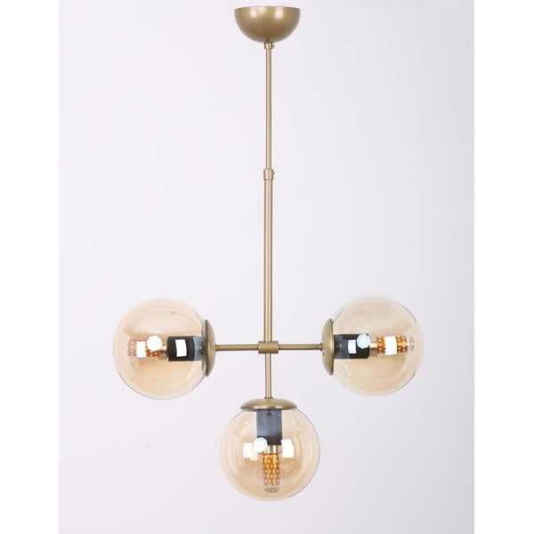 Lubinis šviestuvas auksinės spalvos ø 15 cm su stiklo gaubtu Seagull – Squid Lighting-image-1