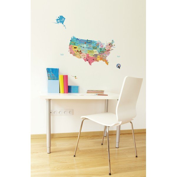 Didelis lipnus sieninis žemėlapis "USA Ambiance", 50 x 70 cm-image-4