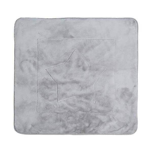 Rožinės spalvos/pilkos spalvos iš mikropliušo vaikiškas pledas 80x80 cm Happy Patch – Roba-image-1