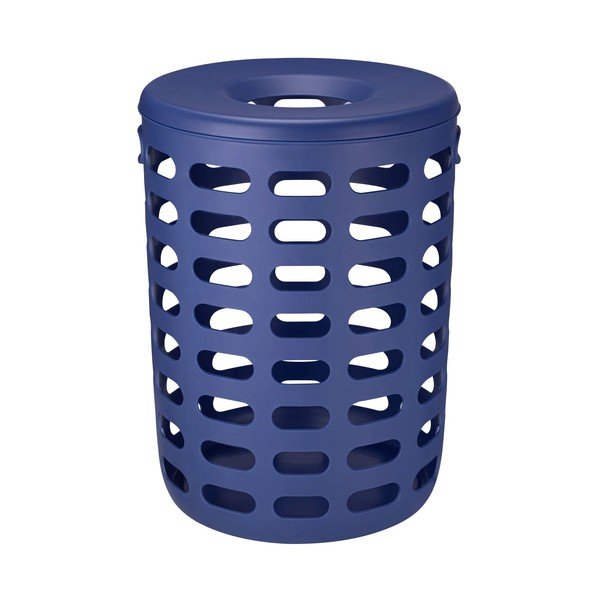 Mėlynos spalvos iš plastiko skalbinių krepšys Korie – Blomus