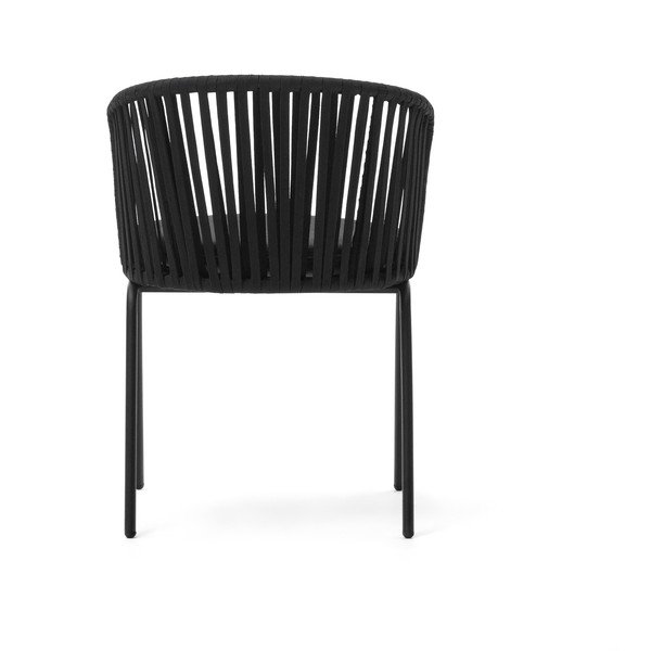 Juoda metalinė sodo kėdė Saconca - Kave Home-image-2