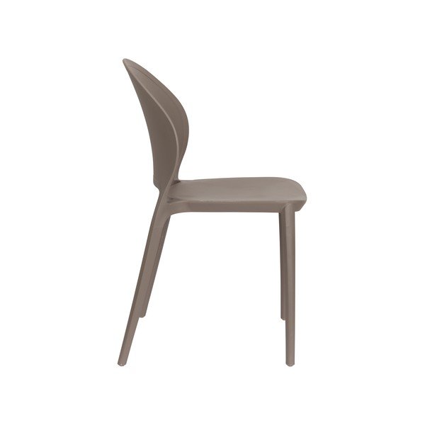 Plastikinės sodo kėdės rudos spalvos 4 vnt. Sjoerd – White Label-image-3