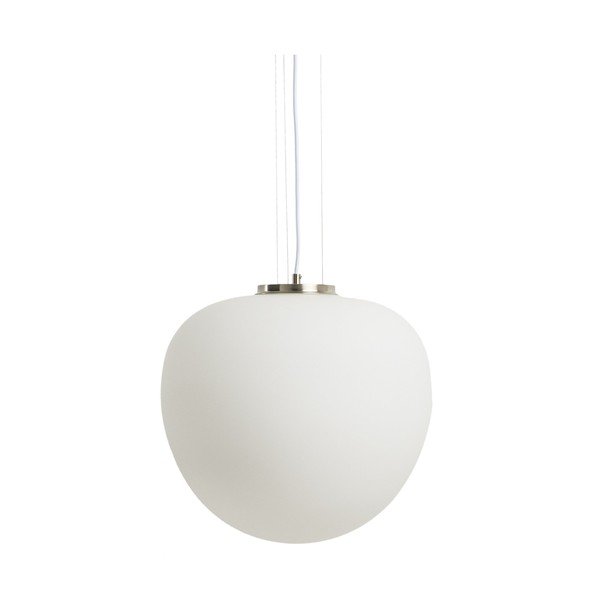 Baltos spalvos kabantis šviestuvas ø 40 cm su stiklo gaubtu Ardali – Kave Home