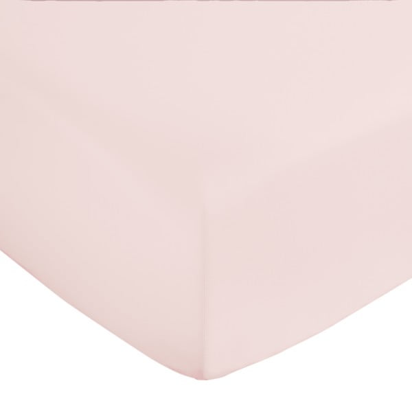 Rožinės spalvos iš satino medvilnės paklodė su guma 150x200 cm Cotton Sateen – Bianca
