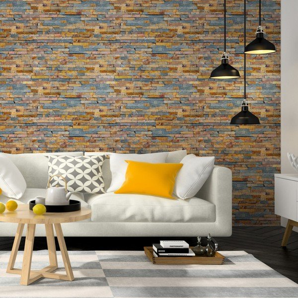 Sienų lipdukas Ambiance Recycled Natural Wood, 40 x 40 cm-image-3
