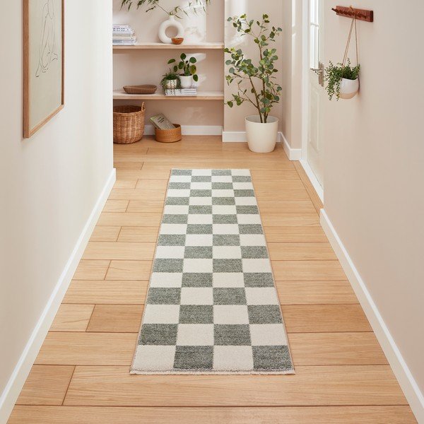 Kilimas žalios spalvos 60x230 cm Baltimore – Think Rugs-image-1
