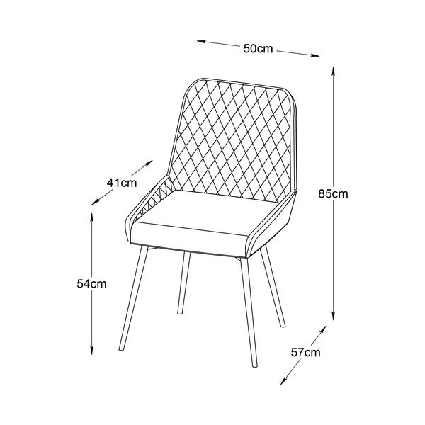 Mėlyno aksomo valgomojo kėdė Milton - Unique Furniture-image-4
