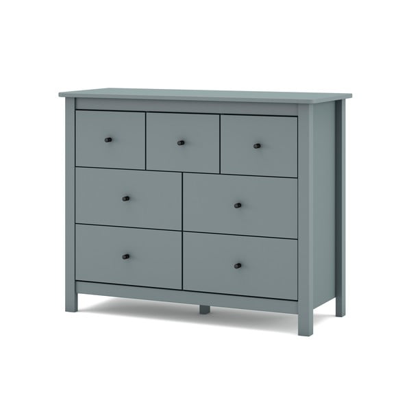 Pilkai žalios spalvos iš pušies masyvo šoninė spintelė 110x80x40 cm Misti – Marckeric-image-3