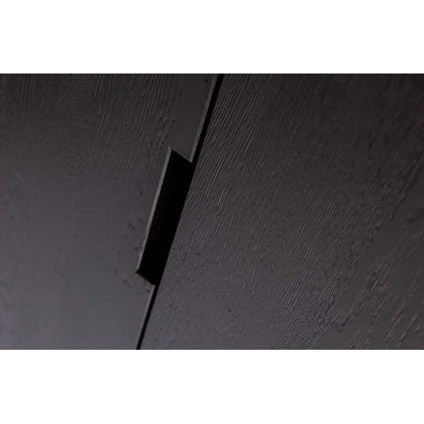 Drabužių spinta juodos spalvos iš uosio masyvo 60x210 cm Silas – WOOOD-image-1