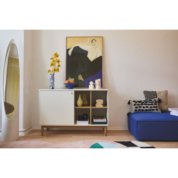 Žema šoninė spintelė smėlio spalvos 118x80 cm Color Living – Tom Tailor-image-4