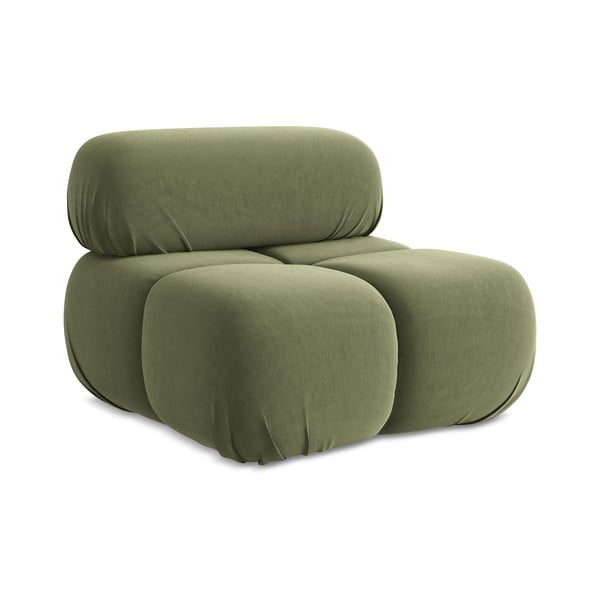 Šviesiai žalios spalvos iš velveto modulinė sofos dalis Lokua – Makamii-image-2