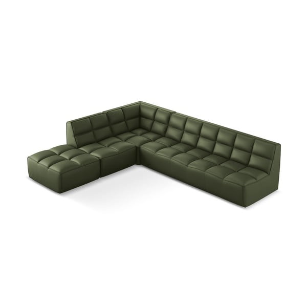 Iš dirbtinės odos modulinė kampinė sofa Kalai – Makamii-image-2
