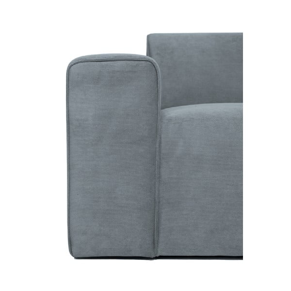 Iš kordinio velveto kampinė sofa pilkos spalvos (su dešiniuoju kampu) Sting – Scandic-image-3