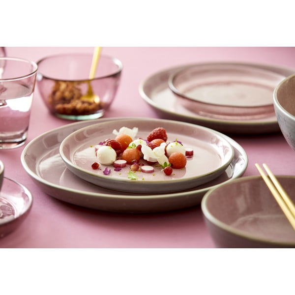 Rožinės spalvos/pilkos spalvos iš akmens masės lėkštė ø 27 cm Gastro Grey/Light Pink – Bitz-image-3