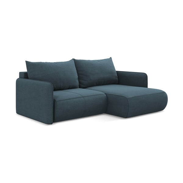 Mėlynos spalvos sulankstoma/su sandėliavimo vieta kampinė sofa (su dešiniuoju kampu) Nanea – Makamii-image-4