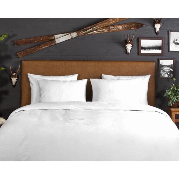 Iš flanelės dvigulė/itin ilga patalynė baltos spalvos 200x220 cm – Good Morning-image-2