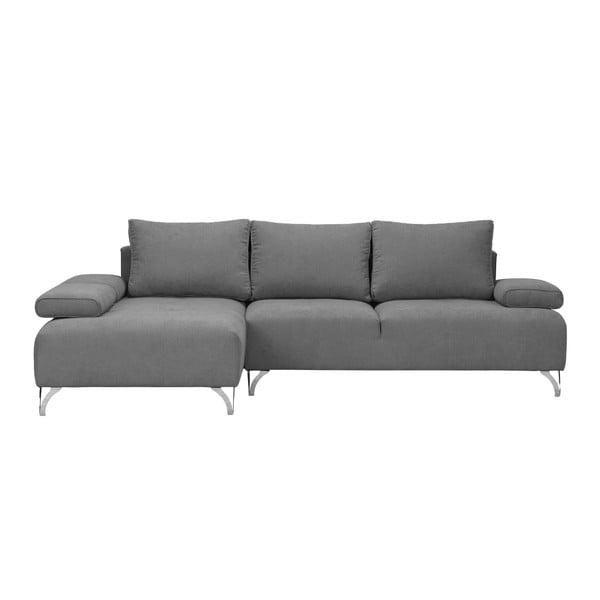 Šviesiai pilka kampinė sofa-lova Windsor & Co Sofas Virgo, kairysis kampas