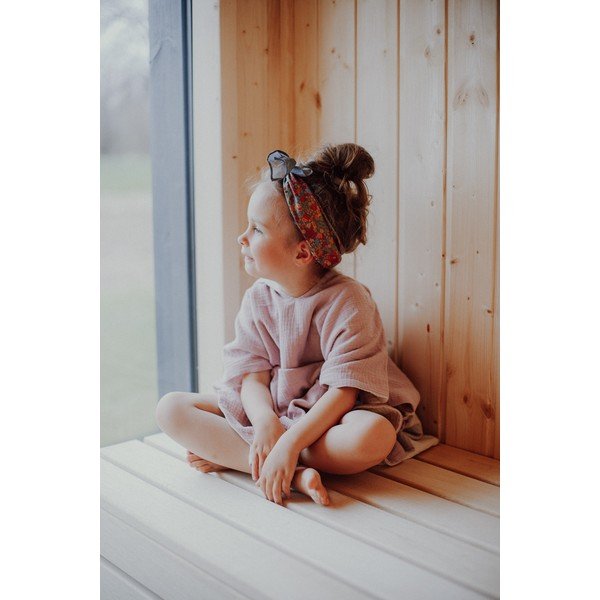 Rausvas muslino pončas kūdikiui M dydžio - Malomi Kids-image-4